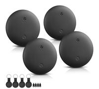 Tracker Tags, Smart Tracker Works for Keys, Luggage, Backpacks, Pets, IP67 Waterproof & Replaceable Battery (iOS-4 Pack)