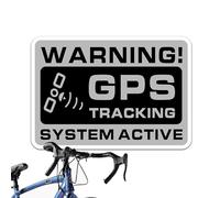 TrackerAlert - 12.8x9cm GPS Locator Warning Decals, Bicycle Protection Adhesive Labels, Vehicle Window Security Signage | Waterproof Outdoor Anti Theft deterent Stickers Pack Ten Reflective durabl P