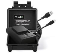 Tracki Magnetic Waterproof mini case box with 3500mAh 6x longer battery life for GPS real time trackers for Cars Vehicles Motorcycle Caravan Motorhome Tractor Coach Bike. Tracking device not included