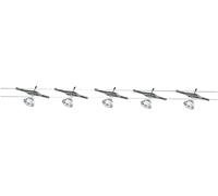 Tracking Lighting Silver Suspended Wire Track Spot Lights Chrome Inc. LED Bulbs