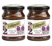 Tracklements Sticky Fig Relish, A Great Condiment for Soft Cheeses and a Cheese Board or Partnered with Mince Pies and Veggie Tarts, Vegetarian and Vegan Friendly, Gluten Free, 2 x 210g Jars