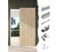 Trackless Floating Pocket Door Hardware System - Quiet Sliding Gate for Room Dividers, Noise-Reducing Ball Bearing Rollers, Modern Home Decor Solution