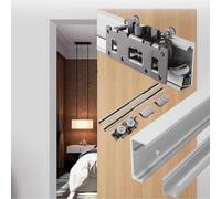 Trackless Floating Sliding Door Hardware - Concealed Soft Close Rail for Wooden Barn Doors 70cm/27.6in - Ideal for Commercial & Residential Use Interior Design Upgrade