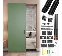 Trackless Sliding Barn Door Kit Concealed Soft Close Hardware for Aluminum Doors Smooth Operation SpaceSaving Design Easy Installation Modern Home Decor