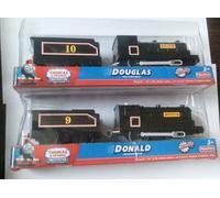 TRACKMASTER THOMAS BATTERY MOTORIZED TOY TRAIN- DOUGLAS + DONALD & TENDER SET