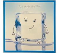 Tracks Funny Father’s Day Card - Ice Cube Character Design - “To a Cool Dad” Humorous Greeting Card