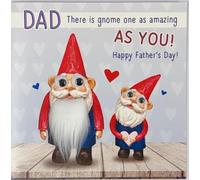 Tracks Funny Father's Day Card, Gnome Pun Design, 'There Is Gnome One as Amazing as You Dad'
