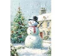 Tracks Publishing Advent Calendar, Snowy Scene, Snowman & Christmas Tree