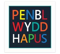 Tracks Publishing Birthday Card for Men - Modern Bold Design - Welsh Premium Greeting Card with Envelope - Penblwydd Hapus