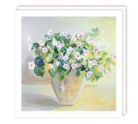 Tracks Publishing Birthday Card for Women - Elegant Floral Vase Design - 'Bizzy Lizzy' by Sophia Elliot - Blank Inside - Traditional Artistic Greeting Card for Her