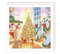 Tracks Publishing Charity Christmas Cards - Cosy Christmas Lounge - Eco-Friendly - Pack of 5 Cards