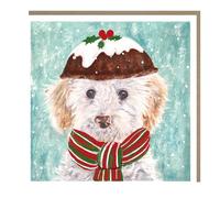 Tracks Publishing Charity Christmas Cards Pack of 5 - Charity Christmas Cards with a Dog in a Woolly Hat Design - Eco-Friendly Xmas Cards Multipack with Envelopes