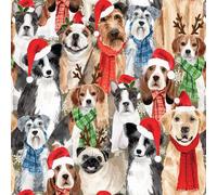 Tracks Publishing Charity Christmas Cards Pack of 5 - Festive Dogs Design - Artistic Christmas Cards Multipack - In Aid of British Heart Foundation
