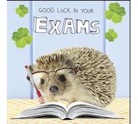 Tracks Publishing Funny Open Good Luck Exams - From The Magic Range - Hedgehog Studying - Flitter Finish
