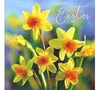 Tracks Publishing Happy Easter Greeting Card, Daffodils Spring Floral Design