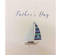 Tracks Publishing Happy Father's Day Greeting Card, Nautical Sailing Boat Design, with Envelope