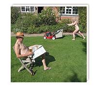 Tracks Publishing - Naughty by Nature - C2457 - A Spot of Cheeky Gardening - Blank Greeting Card