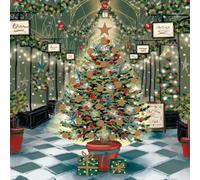 Tracks Publising Charity Christmas Cards Pack of 5 - Christmas Tree and Shopping Arcade - Foil Finish - Festive Christmas Cards Multipack - In Aid of Rainbow Trust