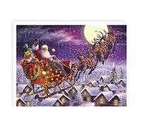 Tracks Traditional Santa's Sleigh Advent Calendar - 24 Doors Christmas Countdown
