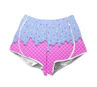 Tracksuit Bottoms Boys Age 10 - Ice And Pattern Print Men'S Double-Layer Swimming Trunks - Beach Shorts With Elastic Waist (Light Blue 3-4 Years)