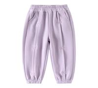 Tracksuit Bottoms Boys Age 10 - Sport Culottes Decorated With Bows Made Of Thick Needle Embroidered Soft Colored Silk Fabric With An Elastic Waistband Suitable For Daily Wear (Purple 3-4 Years)