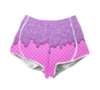 Tracksuit Bottoms Boys Age 11 - Ice And Pattern Print Men'S Double-Layer Swimming Trunks - Beach Shorts With Elastic Waist (Purple 7-8 Years)