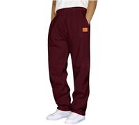 Tracksuit Bottoms Men Fleece Lined Joggers Elasticated Waist Open-Hem Sweatpants with Pockets Men's Classic Sports Jogging Bottoms Causal Relaxed Fit Running Trousers Drawstring Gym Workout Jog Pants