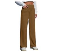 Tracksuit Bottoms Women Flare Beach Stylish High Waisted Flattering Petite Trousers Work Elasticated Loose Patterned Travel Athletic Casual for (Khaki,5XL)