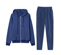 Tracksuit Bottoms Womens Tracksuit Womens Full Set Outfit Solid Color Co Ord Sets Zip Up Oversize Drawstring Long Sleeve Hoodies with Pockets and Cotton Joggers Set for Women UK