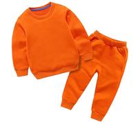 Tracksuit Children's Jogging Suit Sport Boys Baby Boys Girls Clothing Winter Plain Long Sleeve Pullover Sweatshirt Trousers 2 Pieces Outfits Costume Set Boy Sportswear Tracksuit Summer, orange, 7-8