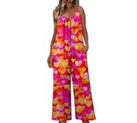 Tracksuit Ladies Jumpsuits Short Dungarees for Women UK Girls Jumpsuit 8-9 Years Yoga Playsuit Sleeveless Workout Jumpsuit Seamless Jumpsuit Onesies Womens Trouser Suits(5-Hot Pink,S)