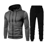 Tracksuit Men 2 Piece Set Big and Tall Long Sleeve Hooded Activewear Suits Gym Workout Training Stretchy Outfits2024 New
