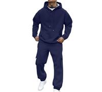 Tracksuit Mens Full Set 2 Piece, Sports Wear Sets For Men With Eiffel Towel Printed Sweatsuits 2 Piece Set Long Sleeve Hooded Sweatshirt And Sweatpants For Loungwear Athleisure Wear Gym Running