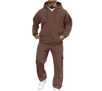 Tracksuit Mens Full Set Long Sleeve Hooded Sweatshirt And Sweatpants Athletic Full-Zip Tracksuits Sports Casual Sweat Suit Slim Fit Warm Up Two-Piece Set With Pockets Gym Jogging Bottoms