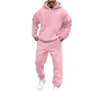 Tracksuit Mens Full Set Long Sleeve Hooded Sweatshirt and Sweatpants Set Hoodie Joggers Sets 2 Piece Fashion Sweatsuits for Men Sport Set Sweatpants and Sweatshirt Christmas