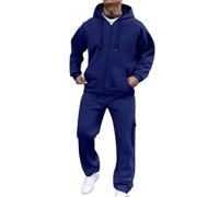 Tracksuit Mens Full Set Tracksuits Y2K Jogging Suit London Sweatsuit 2 Piece Autumn Light Tracksuits Sports Suits Gym Set Running Jacket and Joggers Holiday Clothes (Blue, XXL)