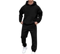 Tracksuit Mens Full Set Warm Hoodie and Joggers Outfits Long Sleeve Hooded Sweatshirts Sweatpants Co Ord Sets Y2K Jogging Suit Comfortable Hoodies Sweatsuit Gym Sport Lounge Wear Activewear Streetwear