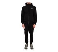 EA7 Emporio Armani Core Id Zip Hoodie Fleece Tracksuit, Black, Size S, Men Black