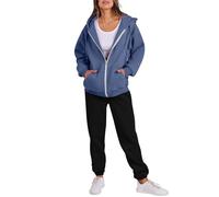 Tracksuit Womens Full Set 2 Piece Outfits Full Zip Long Sleeve Hoodies Jackets eith Pockets and Cuff Sweatpants Contrast Color Fall Winter Co Ord Sets Plus Size Sports Home Lounge Wear