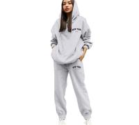 Tracksuit Womens Full Set Jogging Suits Hoodie Long Sleeve Two Piece Outfit Oversized Sweatshirts Orange Green Pants Lounge Khaki Black Pink Outfits Casual Purple Co Ord Sets Streetwear L XL XXL 3XL