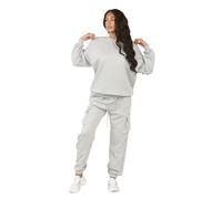 Tracksuit Womens Full Set Lounge Wear Sets 2 Piece Ladies Tracksuits Long Sleeve Activewear pullover Tops Trousers Sets Casual Tracksuit Autumn Winter (UK, Alpha, XL, XXL, Regular, Regular, Grey)
