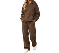 Tracksuit Womens Full Set Lounge Wear Sets for Women UK Oversized 2 Piece Outfits Long Sleeve Hoodie and Sweatpants Fashion Sweatsuits Wide Leg Jogger Loose Loungewear Gym Fitness Activewear Set