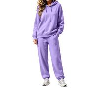 Tracksuit Womens Full Set Oversized Hoodie and Joggers Set Casual Two Piece Lounge Wear Co Ord Outfit Ladies Lightweight Sweatshirt Trousers
