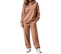 Tracksuit Womens Full Set Oversized Hoodie and Joggers Set Casual Two Piece Lounge Wear Co Ord Outfit Ladies Lightweight Sweatshirt Trousers