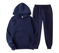 Tracksuit Womens Full Set UK 2 Piece Co Ord Sets Outfits Hoodie and Sweatpants Jogger Set Ladies Gym Activewear Y2k Lounge Wear Navy-a M