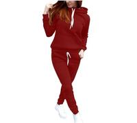 Tracksuit Womens Full Set UK,Ladies Sweatsuits Two Piece Outfits Long Sleeve Pullover and Hooded Neck Loose Hoodie Sweatshirt Sweatpant Y2k Jogger Suit Gym Set Sports Psg Tracksuits
