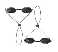 TRACOMPAN 2 Pairs Sunbed Eye Protection Goggles - Premium Black Safety Tanning Goggles for Red Light, UV, IPL, LED Light Process Sunbathing on the Beach, Comfortable Sunbed Eyewear Sunbed Glasses
