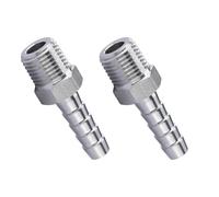 TRACOMPAN 2 Pieces Stainless Steel 12 MM Barb to 1/2" BSP Male Hose Barb Fittings, Durable Pipe Fittings for Shower Hose, Water Supply & Industrial Applications