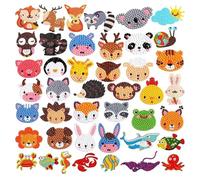 TRACOMPAN Diamond Painting Stickers, 44pcs 5D Diamond Art Painting Kits Mosaic Stickers Gem Arts and Crafts for Children and Adults Beginners, Small DIY Animal Art Dots Sticker Paintings