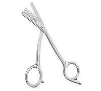 TRACOMPAN Eyebrow Scissors with Comb - Stainless Steel Dual-Function Eyebrow Trimmer for Women & Men, Precision Brow Grooming Tool